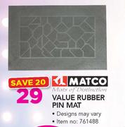 Matco Value rubber Pin Mat
