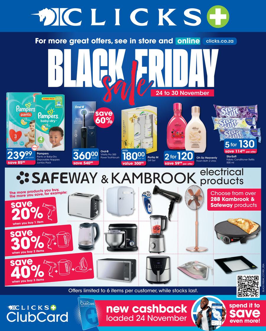 Clicks : Black Friday Sale (24 November - 30 November 2023 While