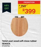 Sensea Toilet Seat (Wood Soft Close Rubber)