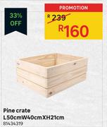 Pine Crate L50cm x W40cm x H21cm