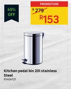 Kitchen Pedal Bin 20L Stainless Steel