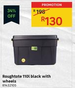 Roughtote 110L Black With Wheels