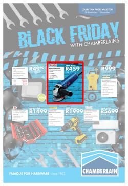 Chamberlains : Black Friday (29 Nov - 1 Dec 2019), page 1