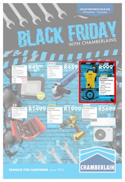 Chamberlains : Black Friday (29 Nov - 1 Dec 2019), page 1