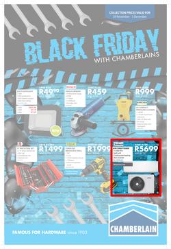 Chamberlains : Black Friday (29 Nov - 1 Dec 2019), page 1
