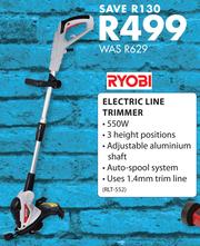 Ryobi 550w line trimmer best sale