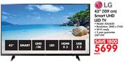 LG Smart UHD LED TV - 43UJ620