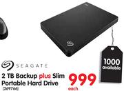 Seagate 2TB Slim Portable Hard Drive