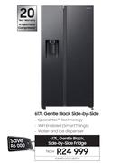 Samsung 617L Gentle Black Side By Side Fridge RS64DG53R3B1FA