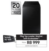 Samsung 19Kg Top Loader Washer With Eco Bubble WA19CG6745BVFA