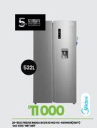 Midea 532L Net Met SxS Fridge BCD530 WD HC-689WEN (ESNY) 20-583