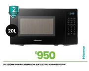 Hisense 20L 700W BLK Electric Microwave Oven H20MOBS11 24-232