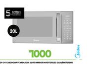 Midea 20L Silver Mirror Inverter Electric Microwave Oven EM20/EM7P012MZ 24-244