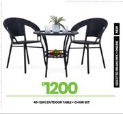 Outdoor Table + Chair Set 40-1201