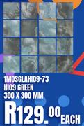Glass Mosaic 1MOSGLAH109-73 H109 Green 300 x 300mm-Each
