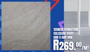 Glazed Porcelain Tiles 1SONCOLIVOMAT600 Coliseum Ivory 600 x 600mm-Per sqm