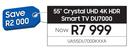 Samsung 55" Crystal UHD 4K HDR Smart TV DU7000 UA55DU7000KXXA