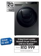 Samsung 9/6Kg Front Loader Washer/Dryer Combo With Eco Bubble WD90T654DBN/FA