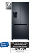 Samsung 470L French Door Fridge With Drawer And Twin Cooling System RF49A5202B1/FA