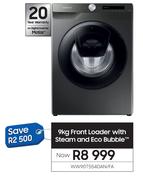 Samsung 9Kg Front Loader With Steam & Eco Bubble WW90T554DAN/FA