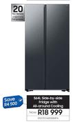 Samsung 564L Side By Side Fridge With All Around Cooling RS57DG4000B4FA