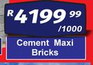 Cement Maxi Bricks-Per 1000