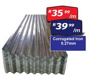 Corrugated Iron 0.27mm-Per m