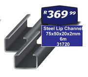Steel Lip Channel 75 x 50 x 20 x 2mm 6m 31720
