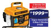 Ingco Generator 0.8Kw 2 Stroke 31426