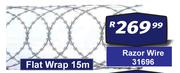 Razor Wire Flat Wrap 15m 31696