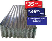 Corrugated Iron 0.27mm-Per m 