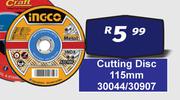 Ingco Cutting Disc 115mm 30044/30907
