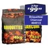 Briquettes/Charcoal 40451/2-For 3