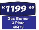 Gas Burner 3 Plate 40479