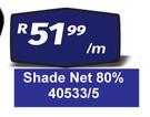 Shade Net 80% 40533/5-Per m