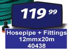 Hosepipe + Fittings 12mm x 20m 40438
