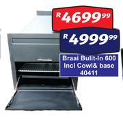 Braai Built In 600 Incl Cowl & Base 40411