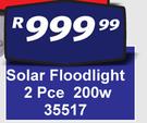 Solar Floodlight 2 Pce 200W 35517