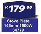 Stove Plate 145mm 1500W 34779