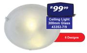 Ceiling Light 300mm Glass 43353-7/9