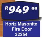 Horiz Masonite Fire Door 32254
