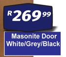 Masonite Door White/Grey/Black