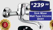 Sink Mixer Wall Type Chrome 48391