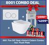 8001 Pan S/C Seat + Geberit Cistern Combo