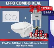 Effo Pan S/C Seat + Geberit Cistern Combo