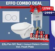 Effo Pan S/C Seat + Geberit Cistern Combo