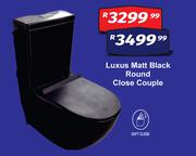 Luxus Matt Black Round Close Couple