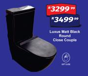 Luxus Matt Black Round Close Couple