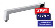 Shower Arm Square 400mm