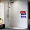 Shower Screen Chrome (Clear) 1200 x 2000